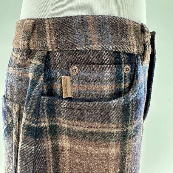 Eddie Bauer skirt size 8 multicolored 78% wool plaid Academia pencil equestrian - Picture 7 of 14